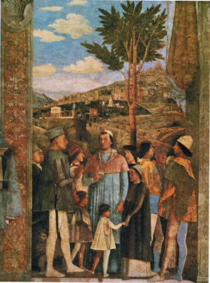 Die Rückkehr der Kardinals Gonzaga (1450) von Andrea Mantegna